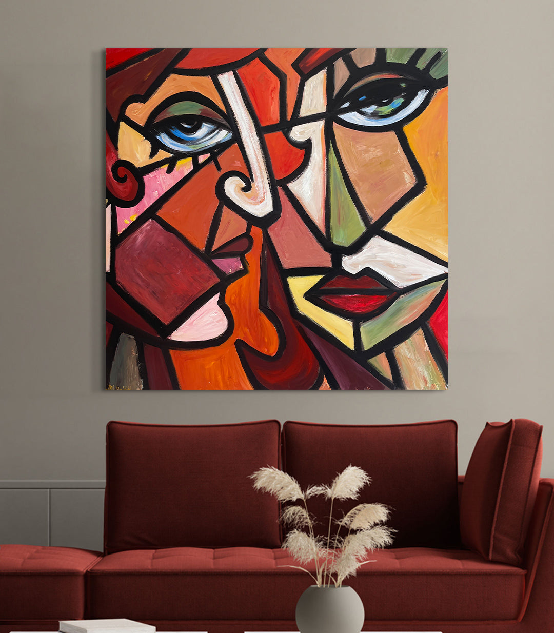Cubist Emotion - signé par l'artiste Meryem YH.