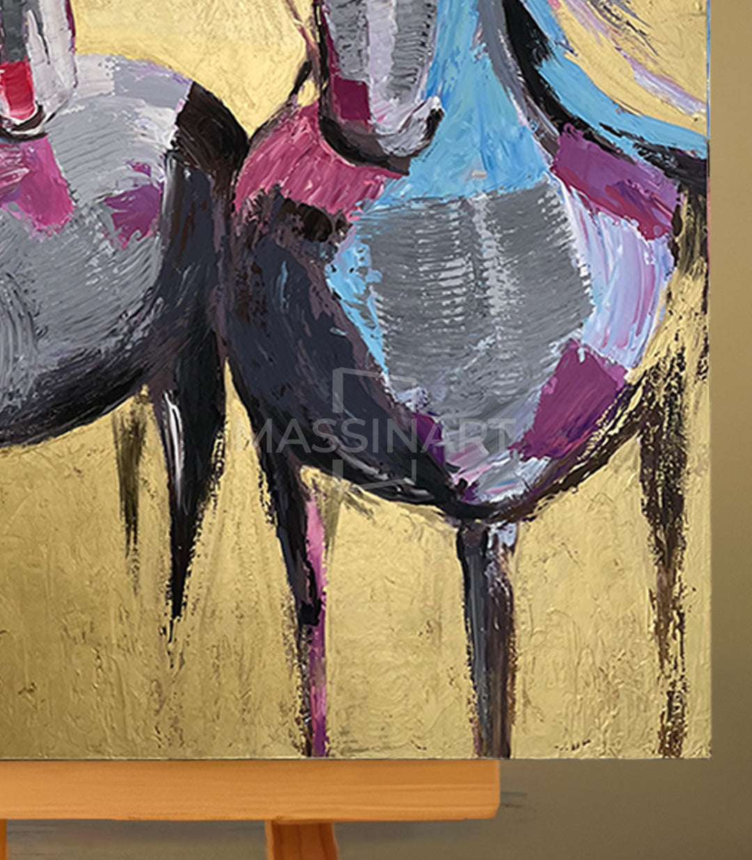 Golden Gallop - signé par l'artiste Meryem YH.