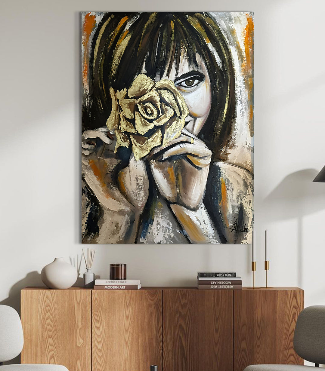 The Rose Gaze - signé par l'artiste Samira AKR.