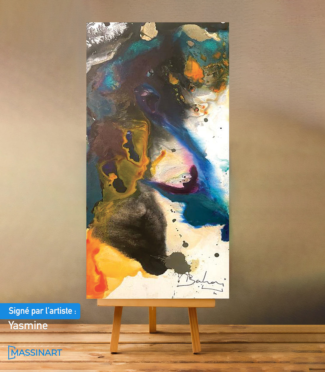 Tumultes - signé par l'artiste Yasmine BNN.