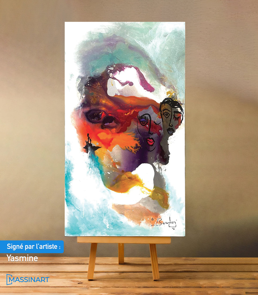 Attente - signé par l'artiste Yasmine BNN.