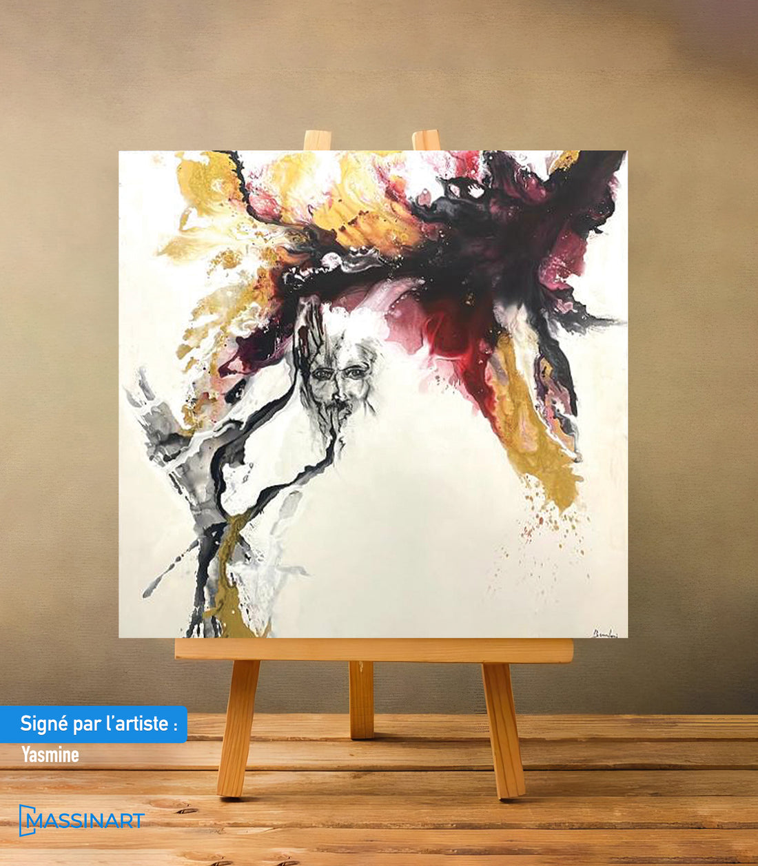 Effervescence- signé par l'artiste Yasmine BNN.