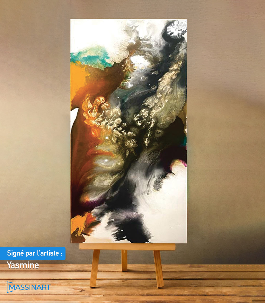 Tumultes - signé par l'artiste Yasmine BNN.