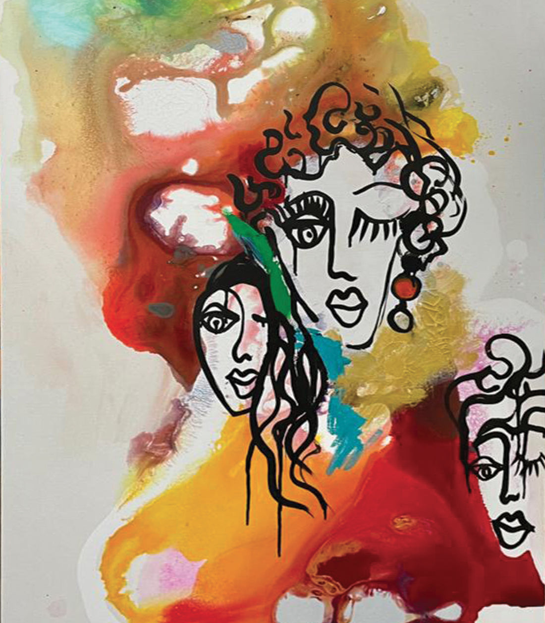 Les fofolles - signé par l'artiste Yasmine BNN.