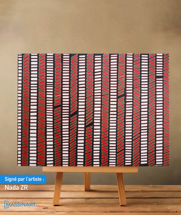 Éclats chromatiques : Rouge - signé par l'artiste Nada ZR.
