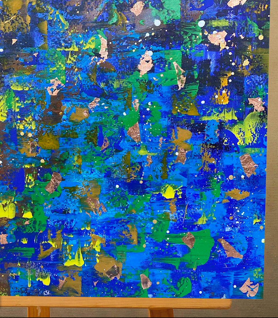 Blue deer - signé par l'artiste Maryam GSS.