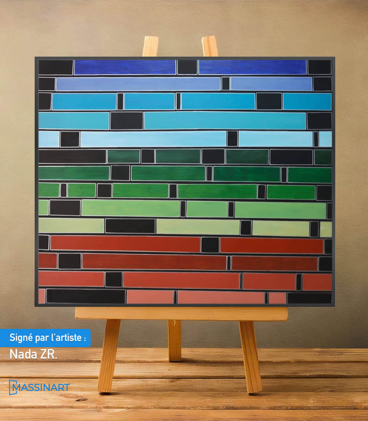 Cascades colorées - signé par l'artiste Nada ZR.