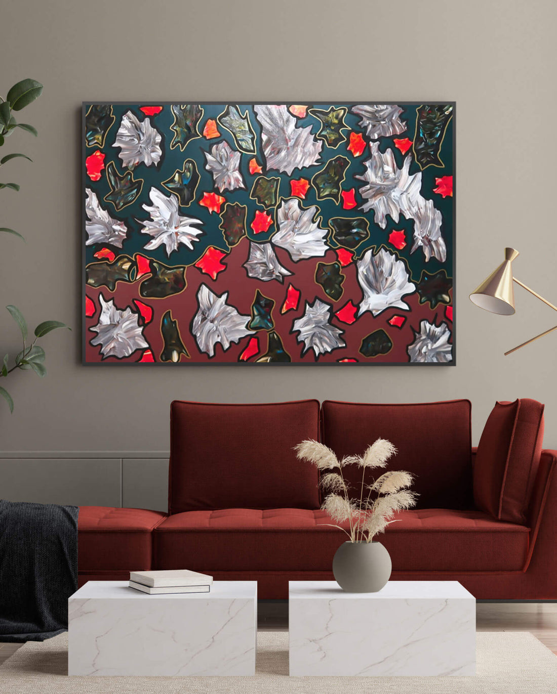 Élégance florale - signé par l'artiste Nada ZR.