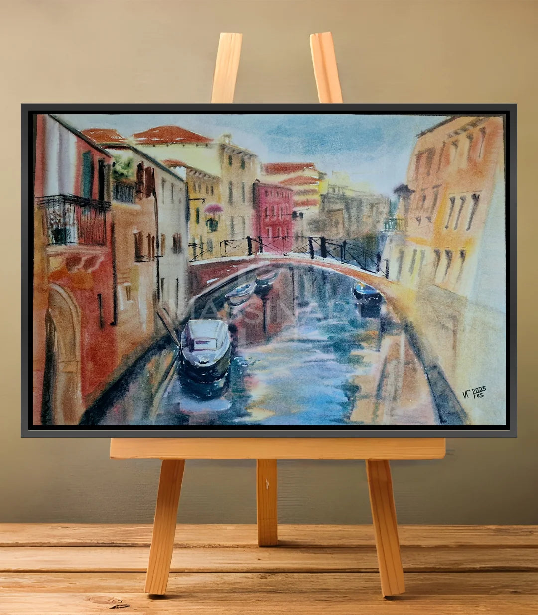 Le silence de Venise - signé par l'artiste Iryna.