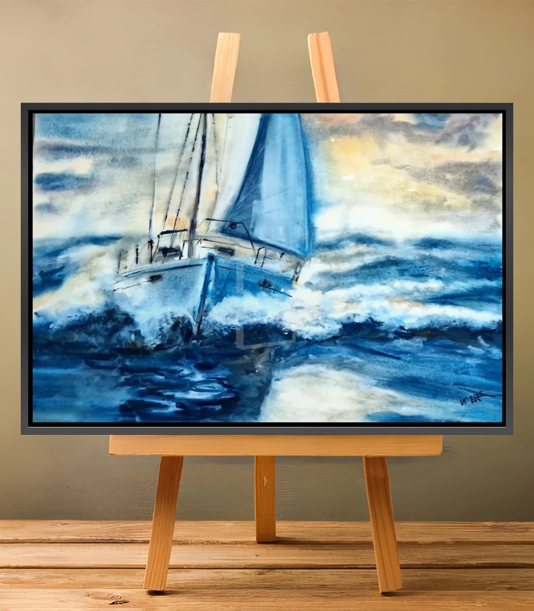 Libre sous la voile - signé par l'artiste Iryna.