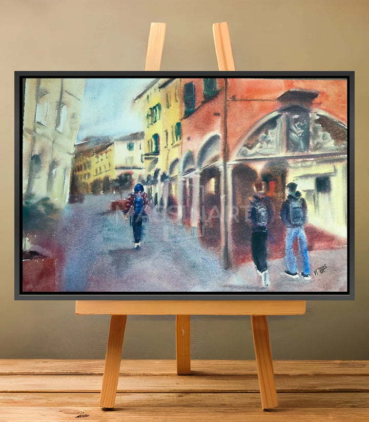 Quelque part sur Borgo Stretto - signé par l'artiste Iryna.