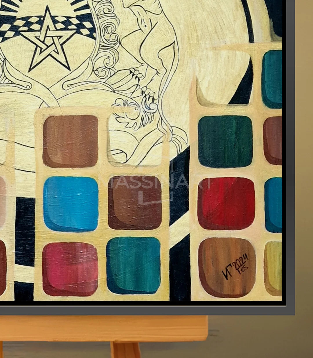 Patrimoine Doré de Fès 1 - signé par l'artiste Iryna.