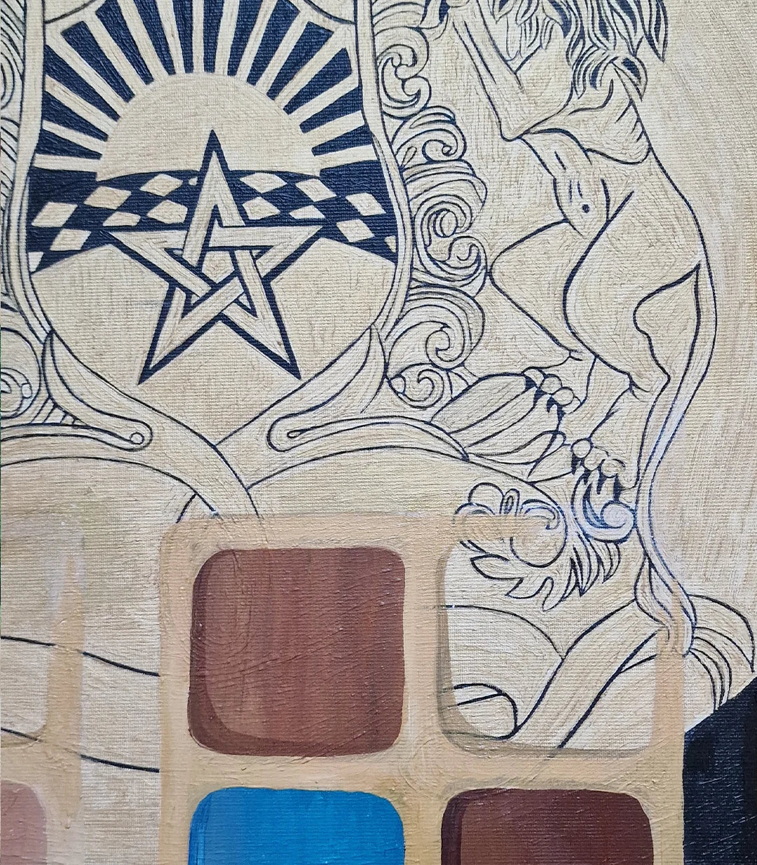 Patrimoine Doré de Fès 1 - signé par l'artiste Iryna.