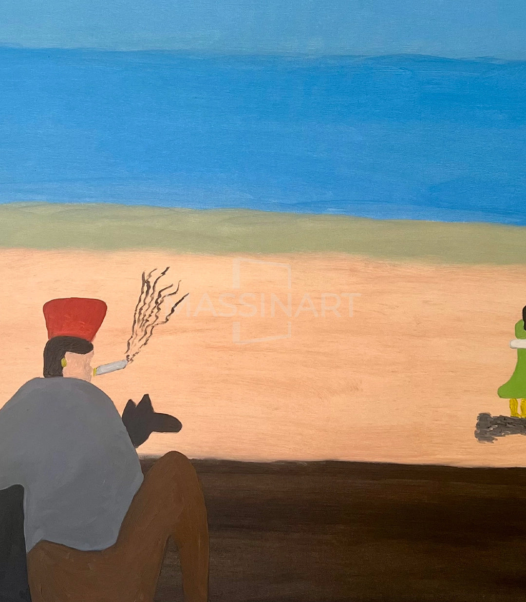 The Smoker of Memories - signé par l'artiste Mohamed Acharki