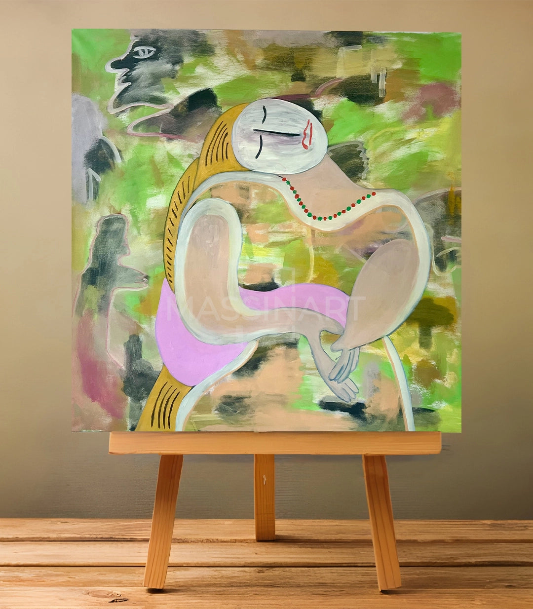 She Left Picasso For Me - signé par l'artiste Mohamed Acharki