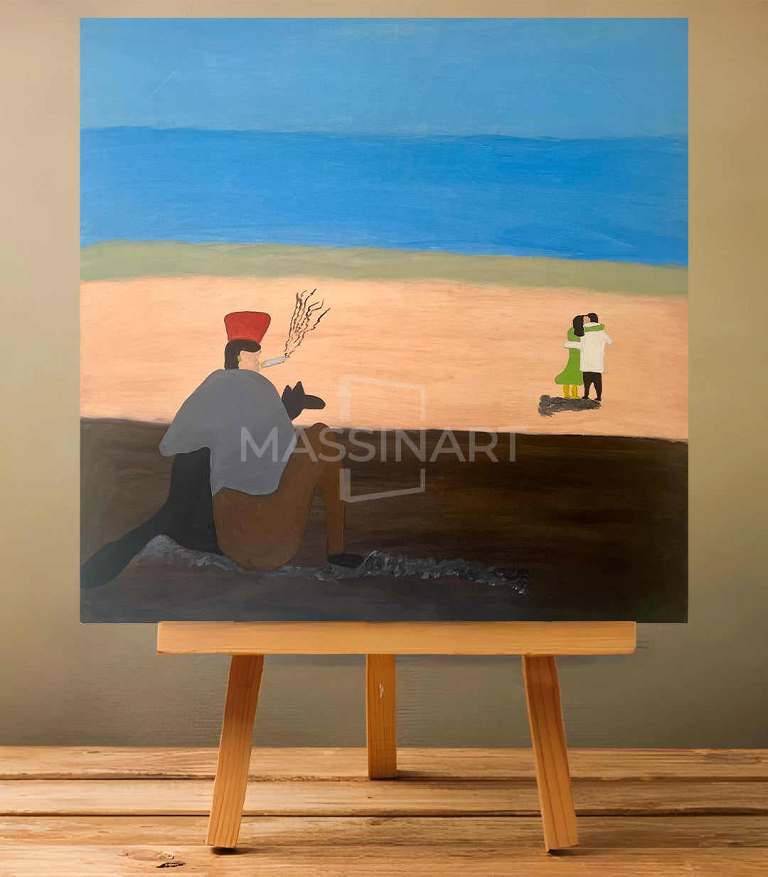 The Smoker of Memories - signé par l'artiste Mohamed Acharki