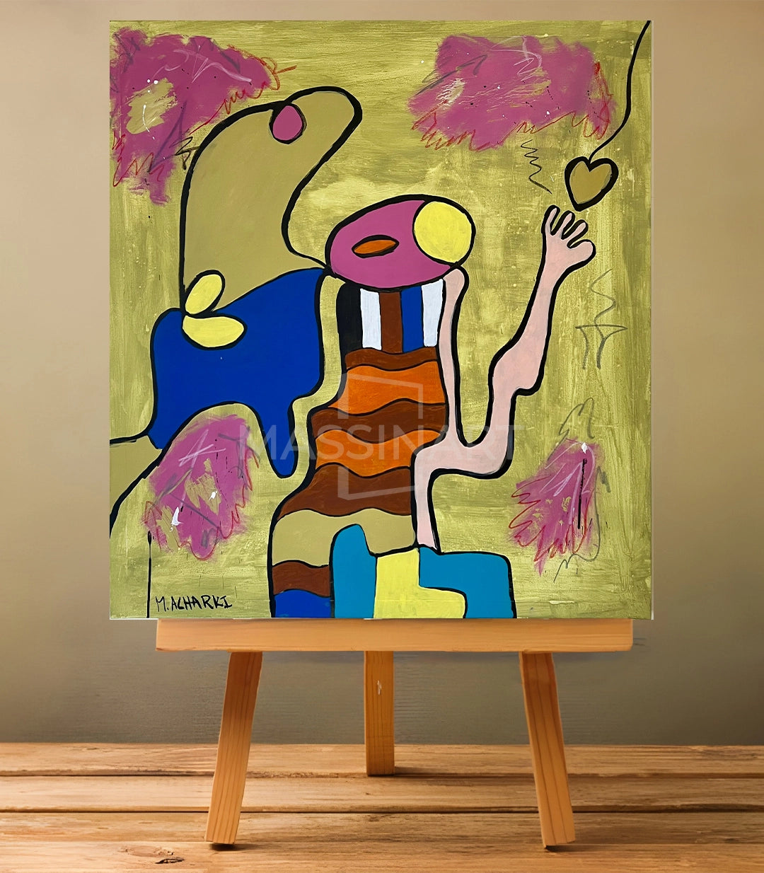 Le Coeur en Quete - signé par l'artiste Mohamed Acharki