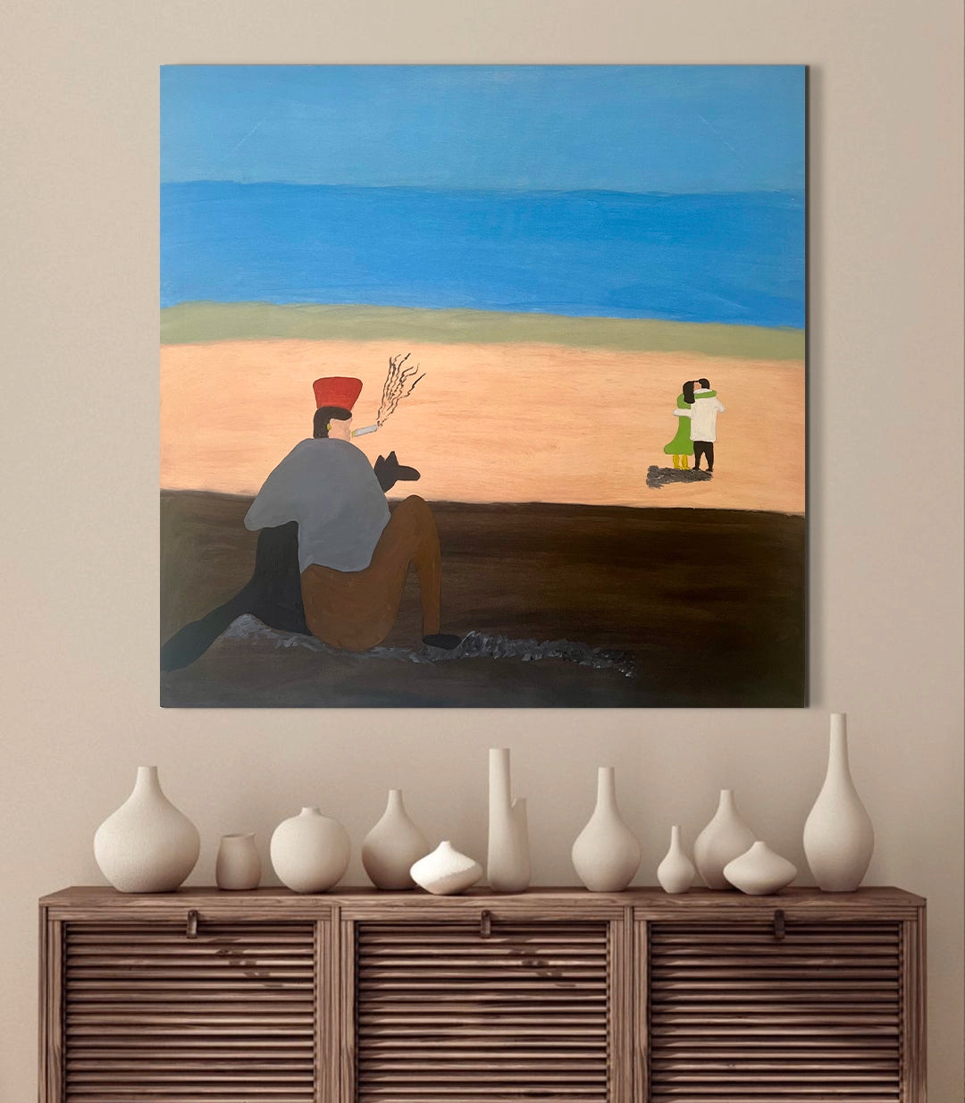 The Smoker of Memories - signé par l'artiste Mohamed Acharki