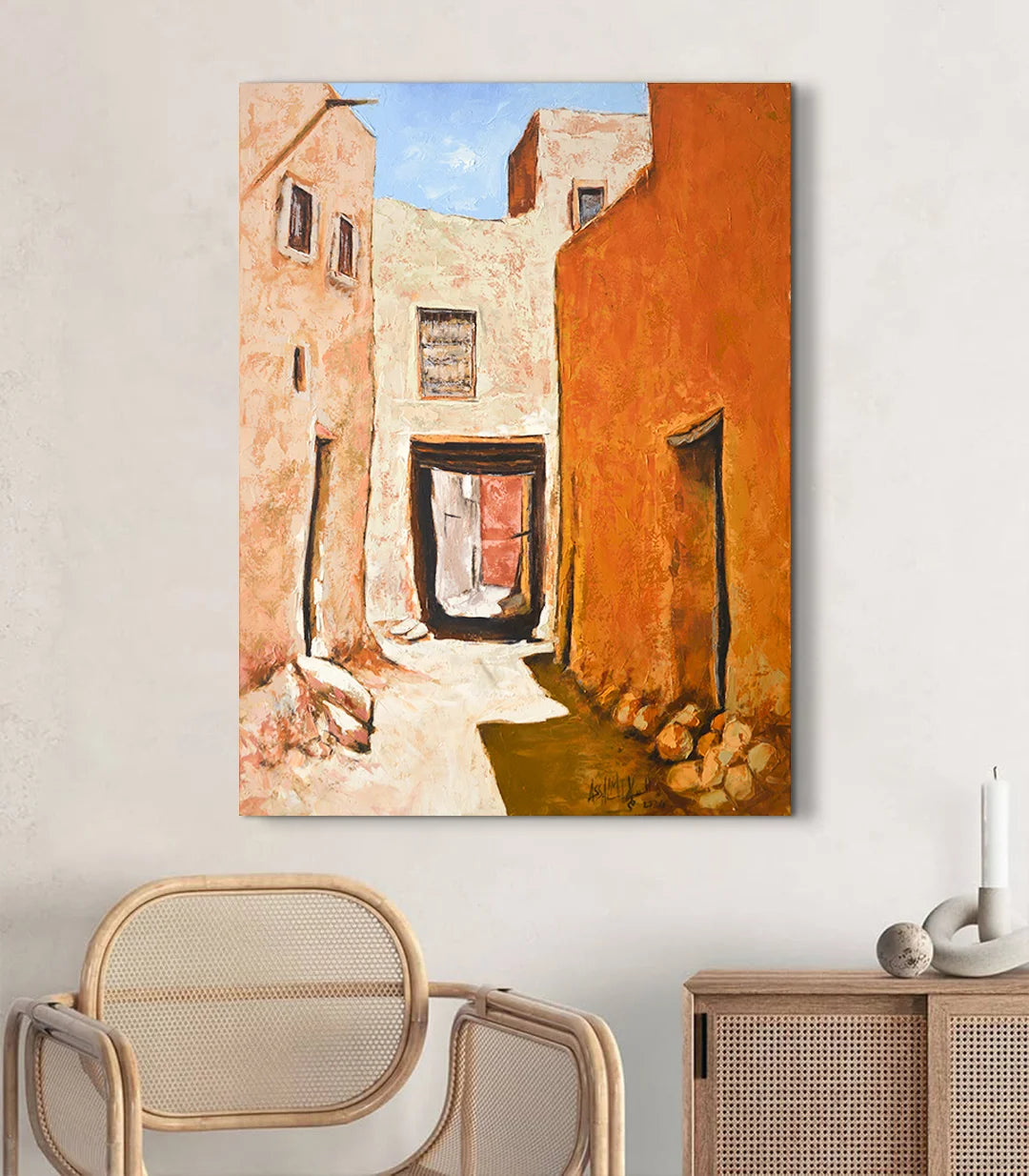 Le Seuil du Silence - signé par l'artiste Mohamed Assalmi.