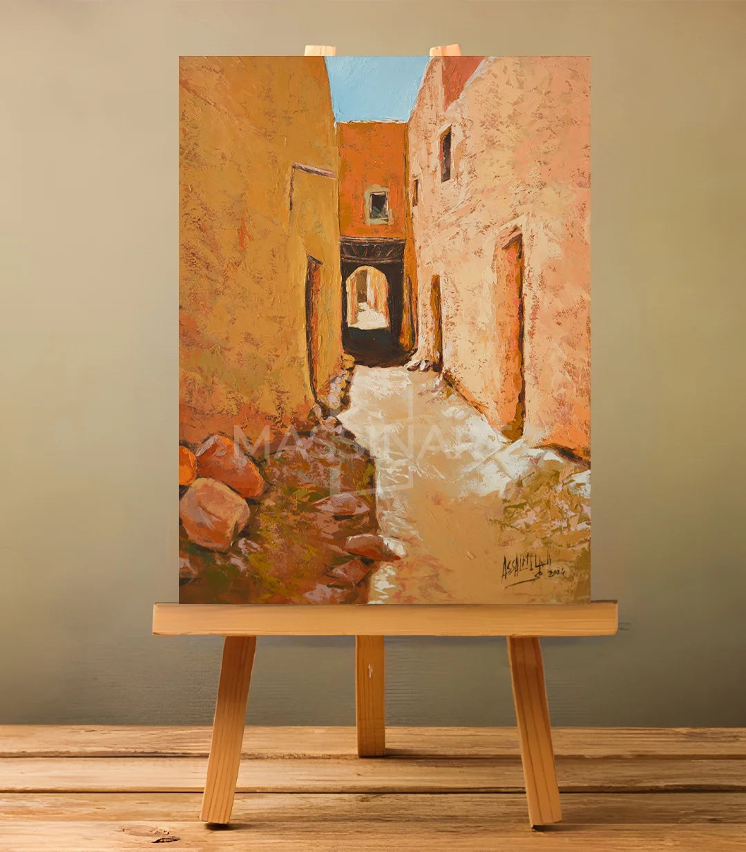 Vers l’Inconnu - signé par l'artiste Mohamed Assalmi.