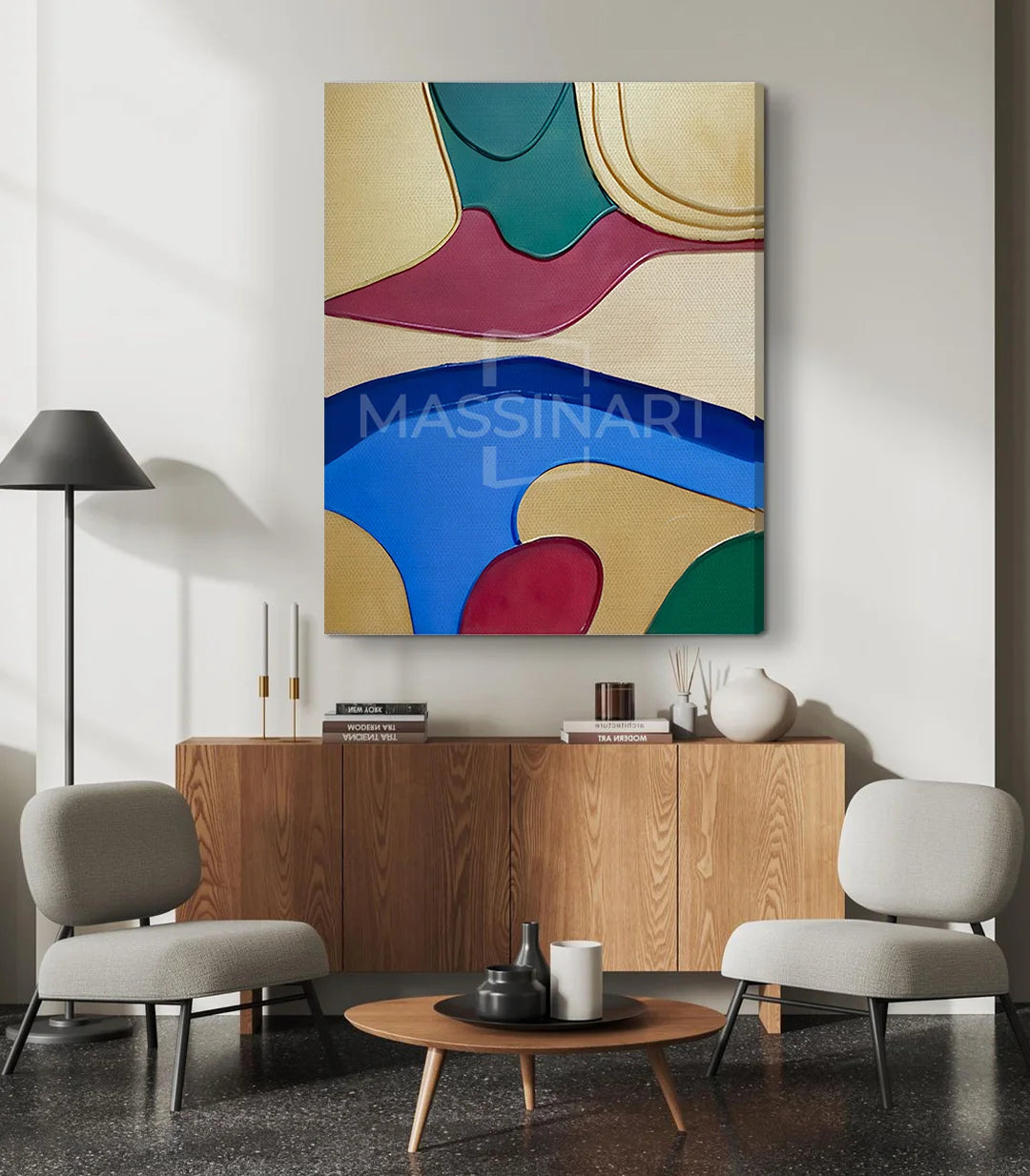 Harmonie entre terre, ciel et nature  - signé par l'artiste Mounia Lemrozi.