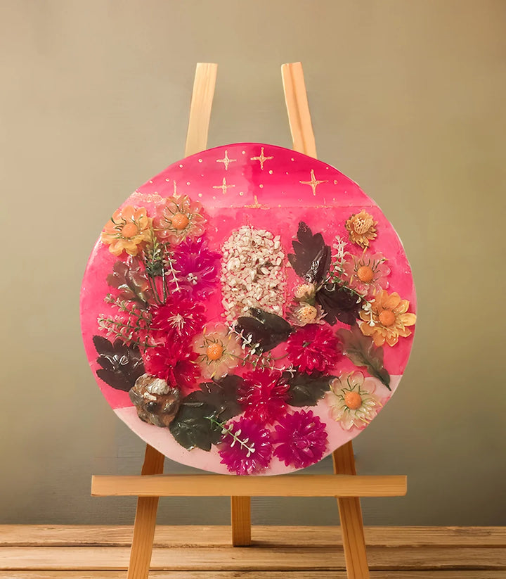 Royaume des fleurs - signé par l'artiste Mounia Lemrozi.