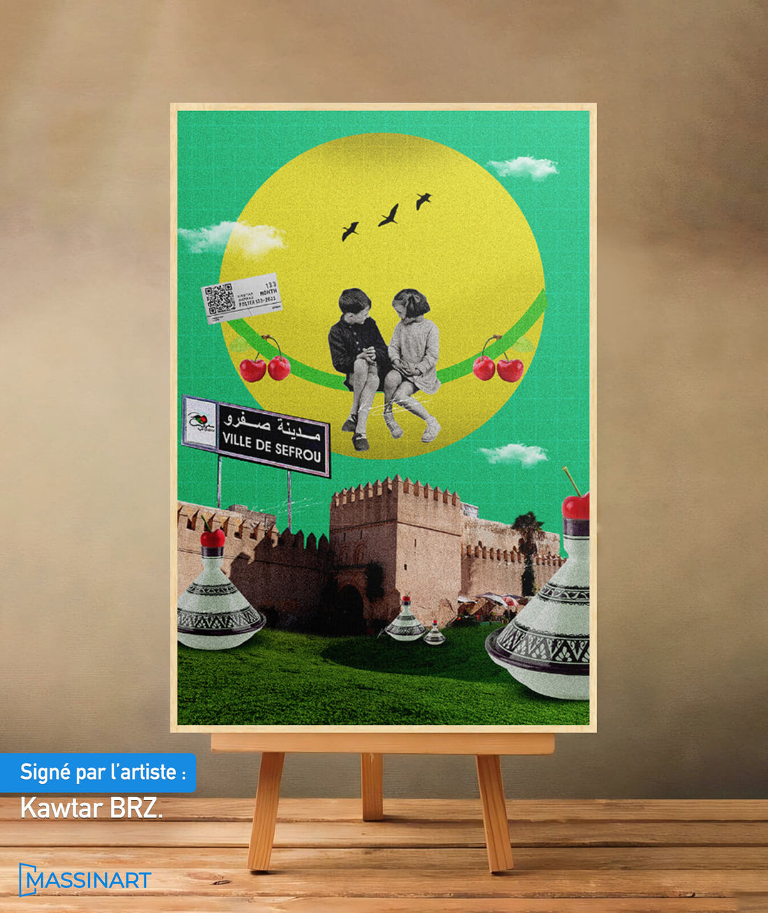 Sefrou - signé par l'artiste Kawtar BRZ.
