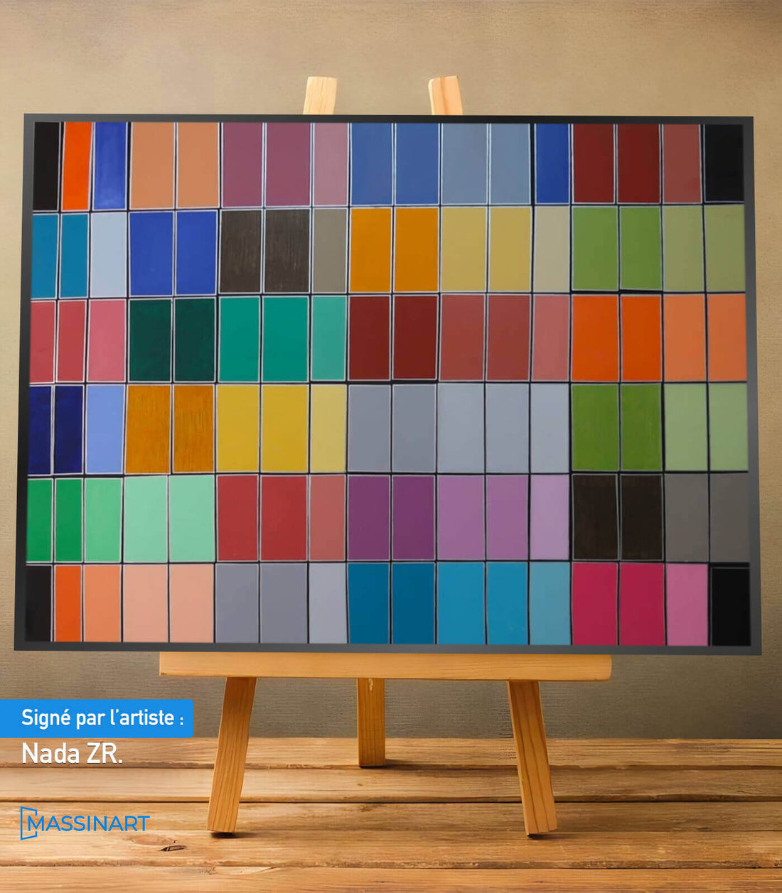 Harmonie rectangulaire - signé par l'artiste Nada ZR.