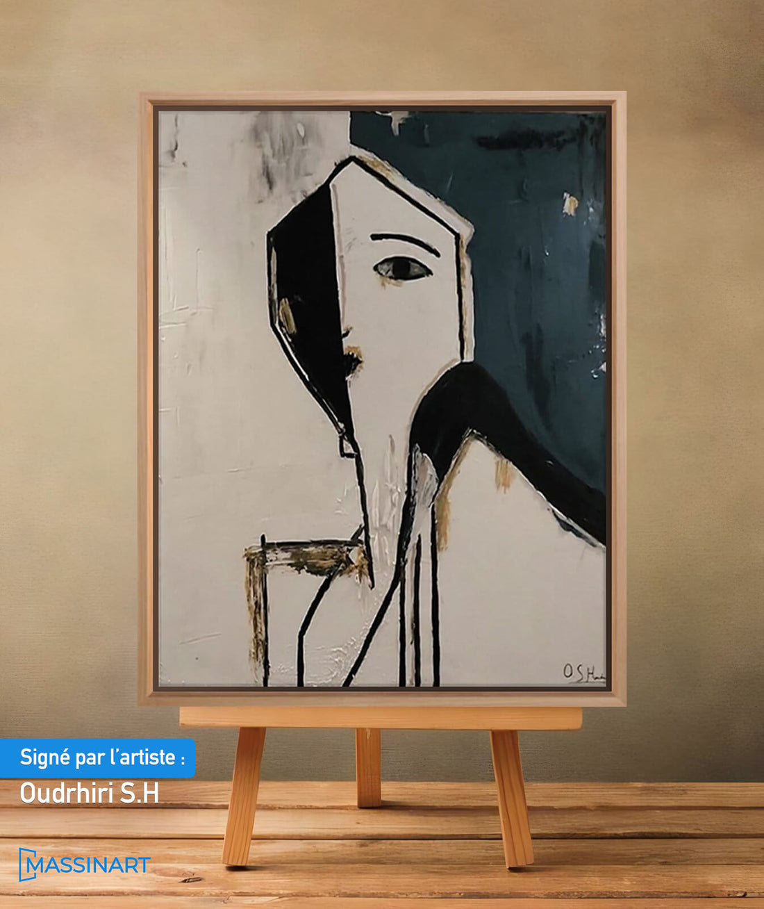 Quietude Dyptique - signé par l'artiste Oudrhiri S.H