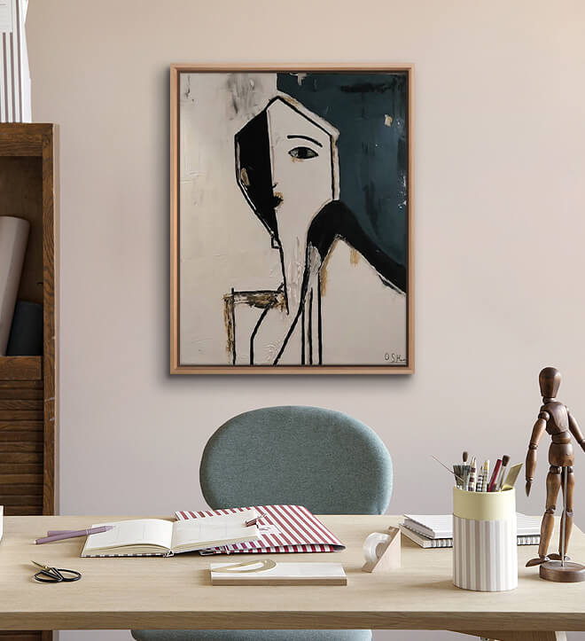 Quietude Dyptique - signé par l'artiste Oudrhiri S.H