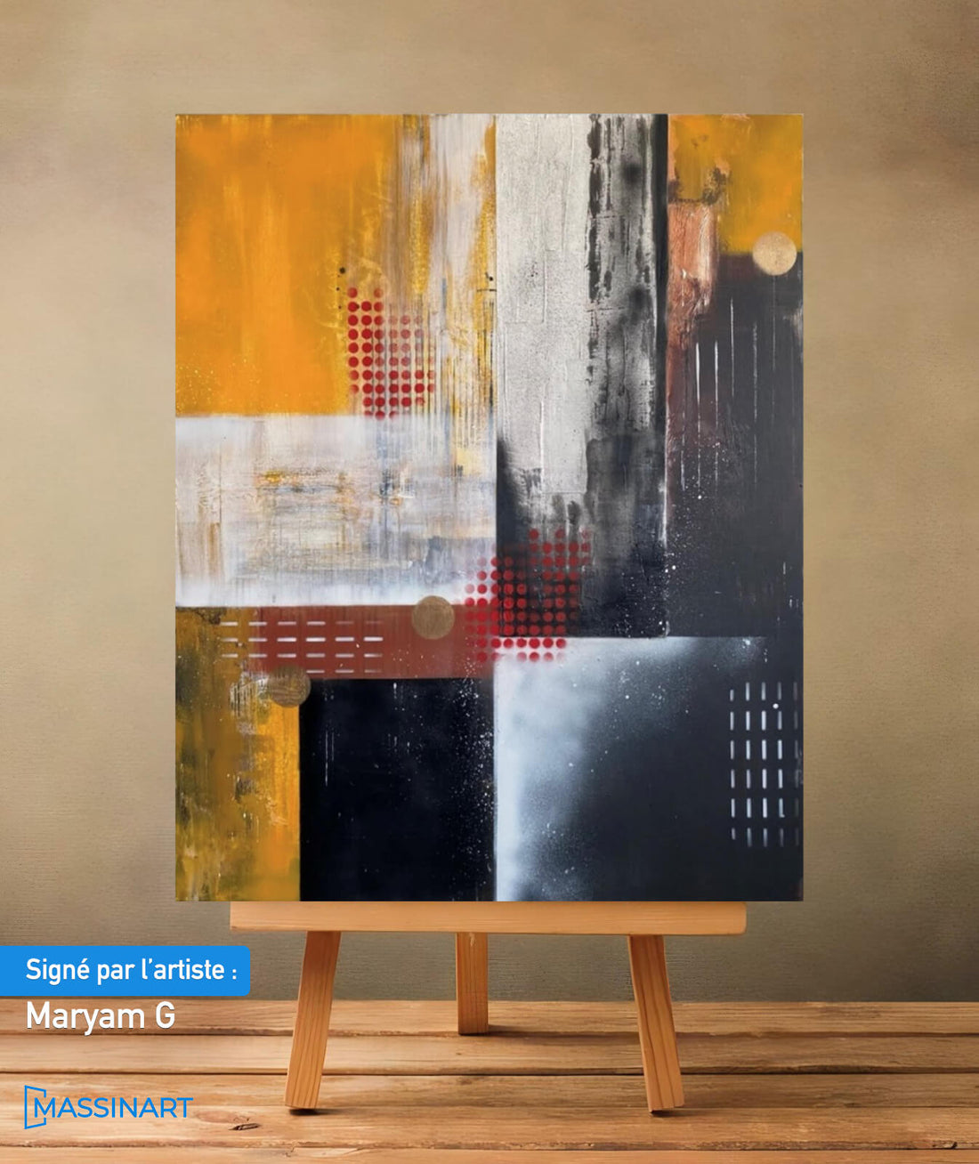 Yellow Legend - signé par l'artiste Maryam GSS.