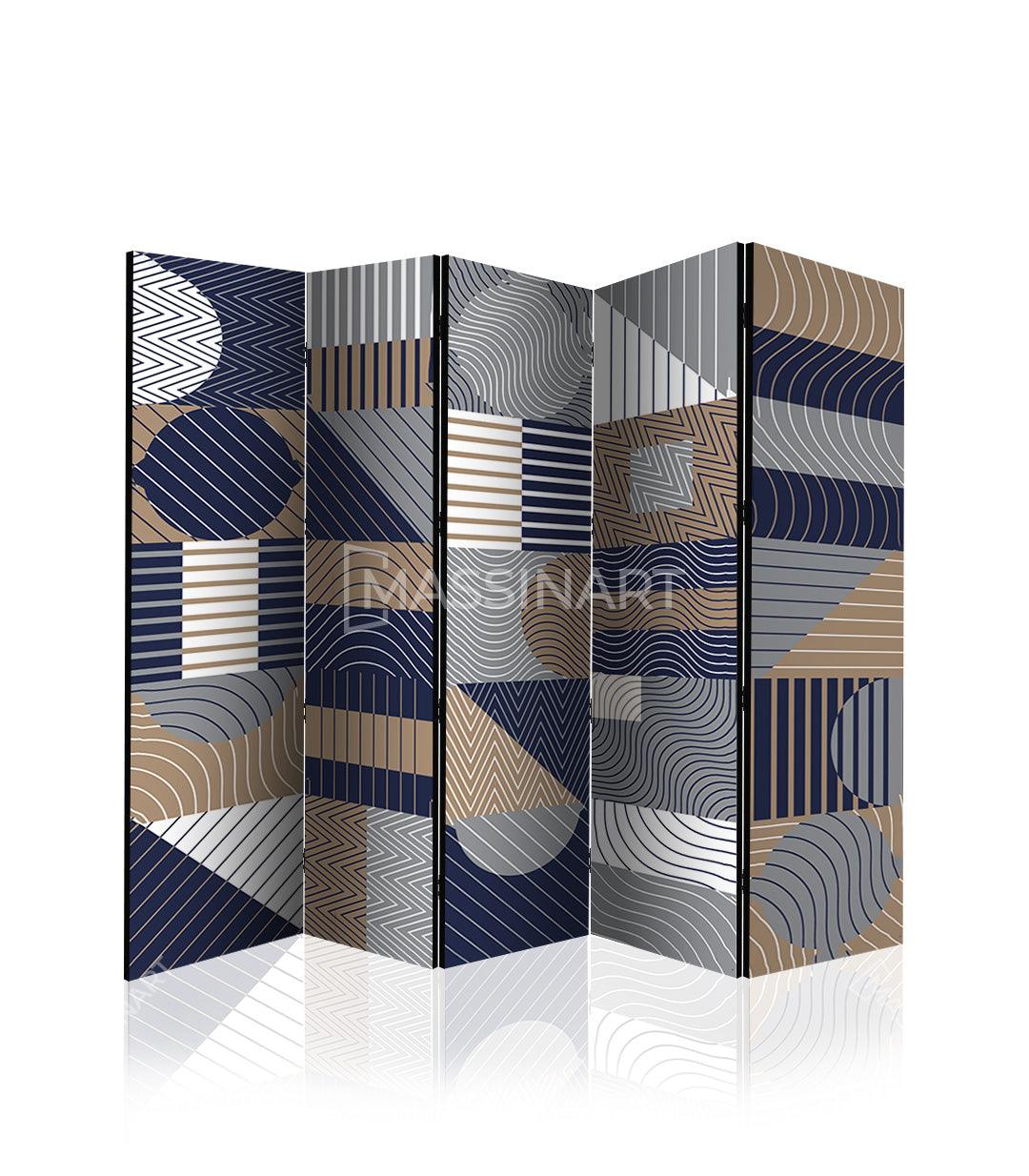 Geometric shapes - Paravent pour séparation - Massinart.ma  décoration murale au Maroc