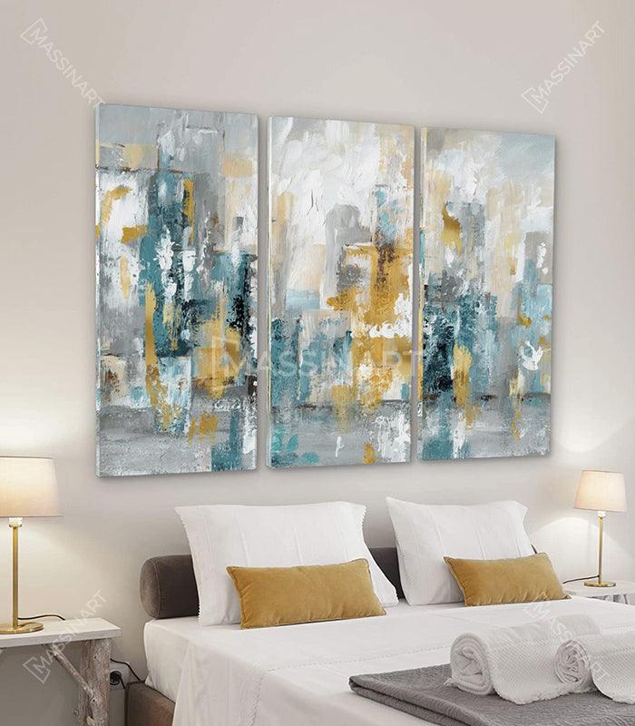 Acropolis - Tableau triptyque moderne - Massinart.ma  décoration murale au Maroc