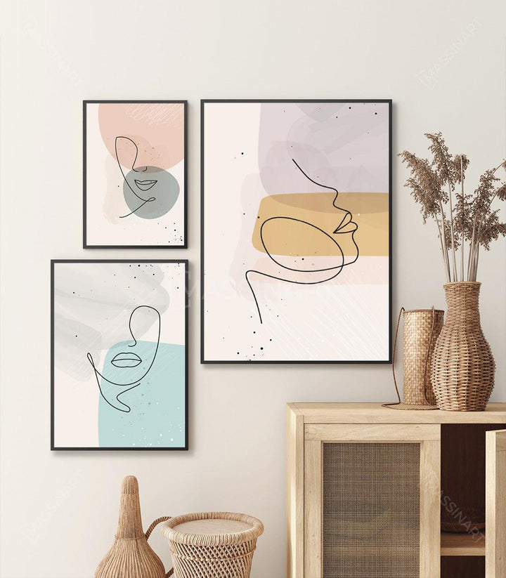 Tableau décoratif Aesthetic Woman - Triptyque encadré - Massinart.ma  décoration murale au Maroc