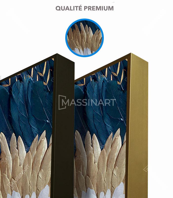 Tableau décoratif Blue Angel Wings - Triptyque encadré - Massinart.ma  décoration murale au Maroc