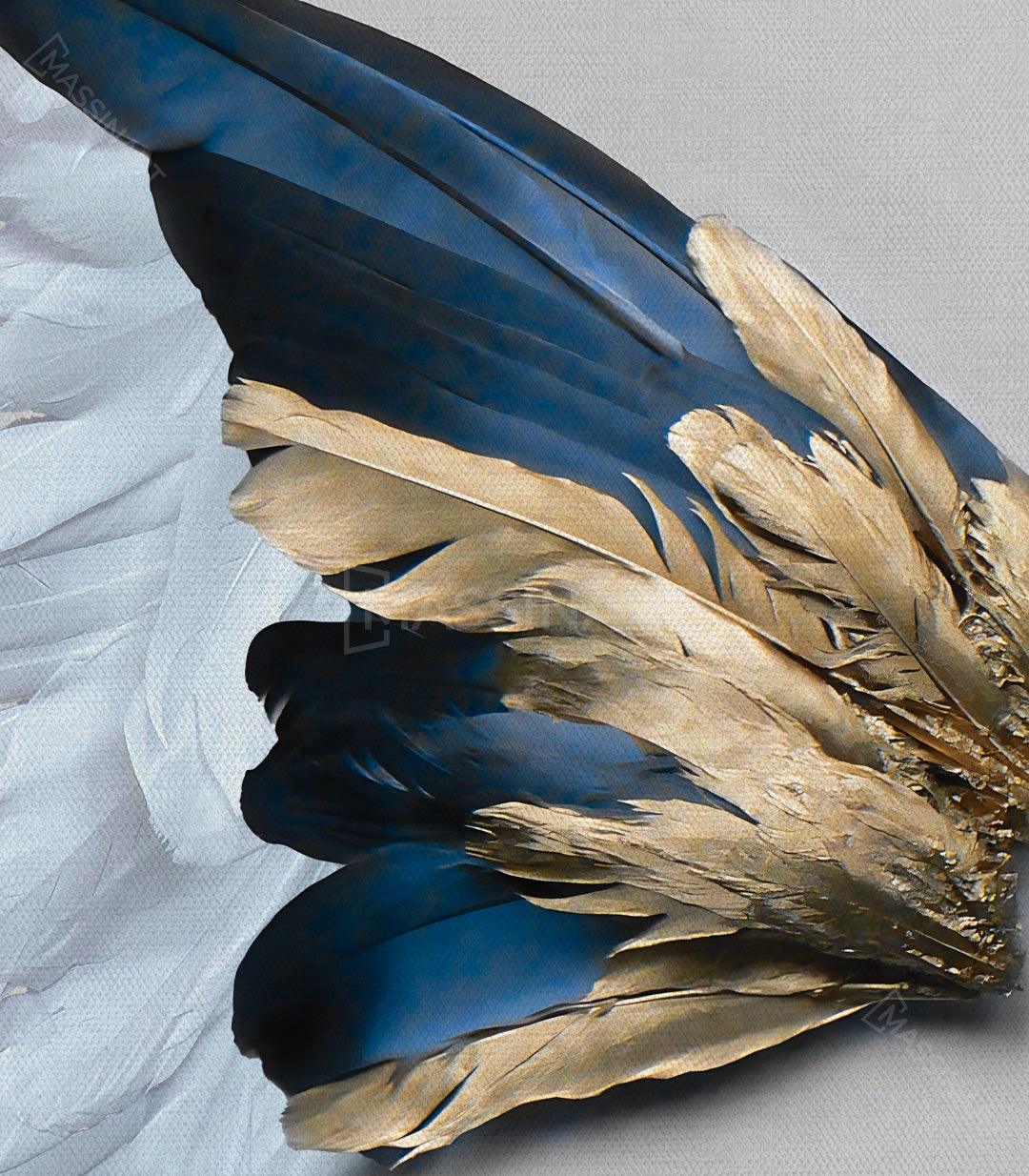 Tableau décoratif Blue Angel Wings - Triptyque encadré - Massinart.ma  décoration murale au Maroc