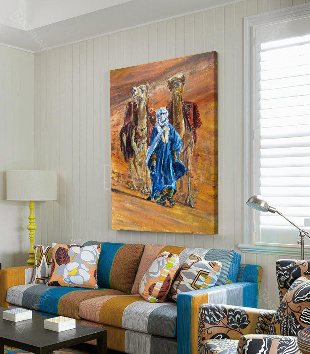 Tableau décoratif Touareg into Desert - Decoration Traditionnelle - Massinart.ma  décoration murale au Maroc