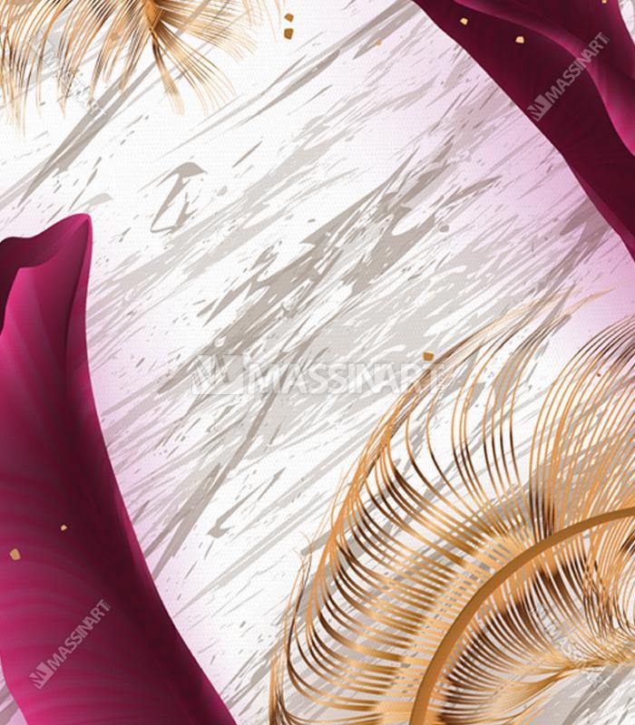 Plumes colorées - Caisse Américaine - Massinart.ma  décoration murale au Maroc