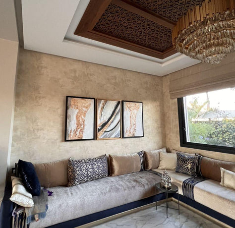 5 conseils de décoration d'un salon marocain en tableau
