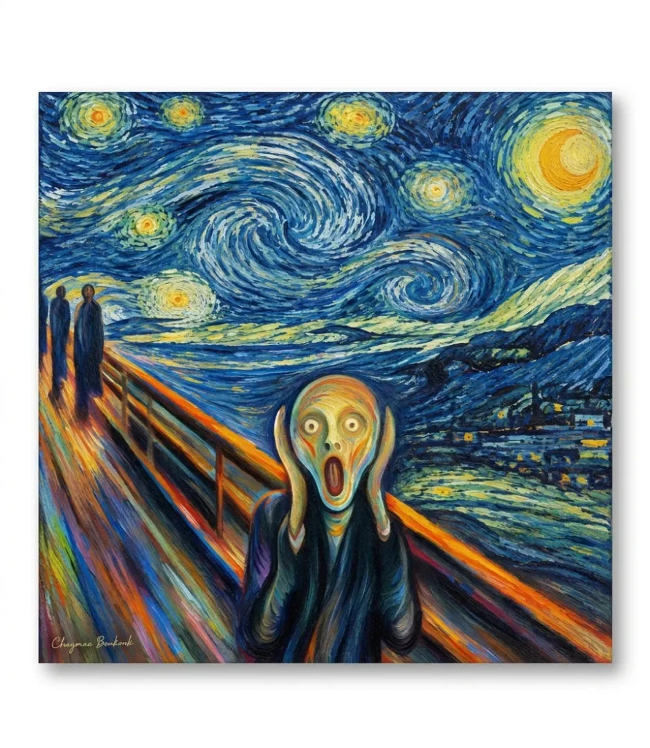 Le Cri sous les Étoiles - signe par l'artiste "Chaymae Boukouk"
