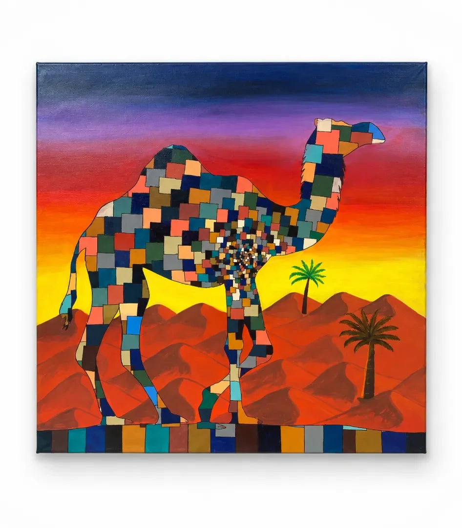 Ah fond du DÉSERT - signe par l'artiste "Ilhame Taki"