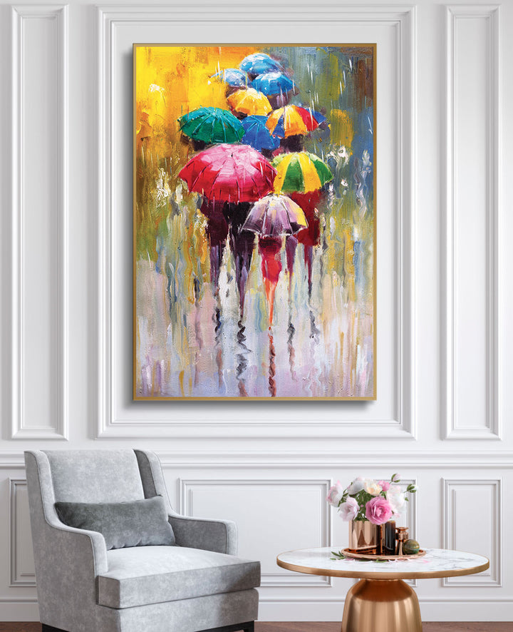 Colorful Umbrellas Painting - FLASH DEAL