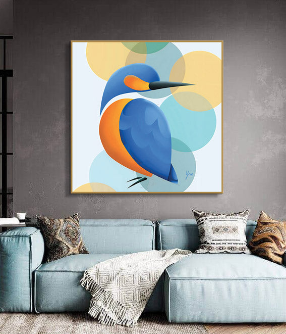 Bluebird Minimalist Illustration