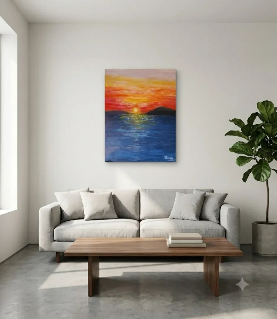 L'Étreinte du Soleil Marin - signe par l'artiste "Maria Bahite"