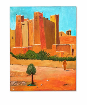 Kasbah du Sahara - signe par l'artiste "Nisrine Amroug"