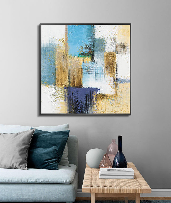 Tableau abstrait Flowing mise en situation décoration bureau moderne Massinart