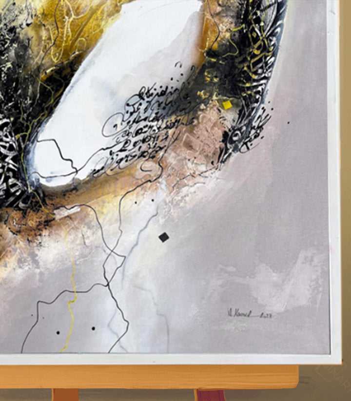 Free Letters 32- Tableau original signé par l'artiste Abdelkader K. – Massinart