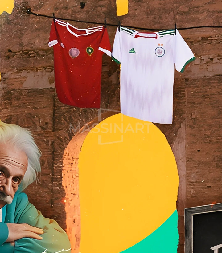 3elalshtein - signé par l'artiste Kawtar BRZ. – Massinart