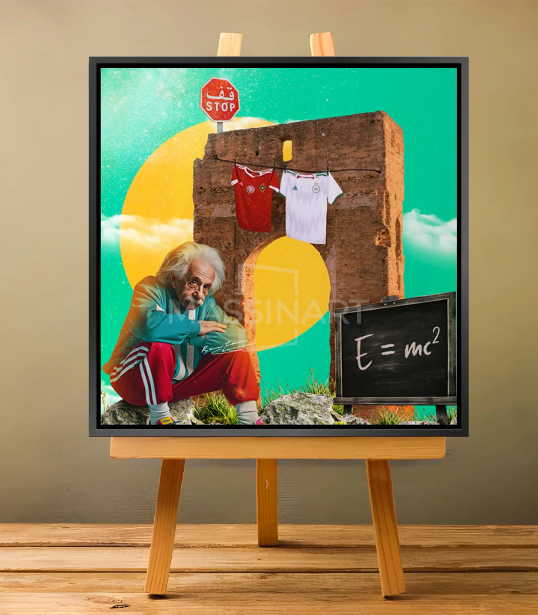 3elalshtein - signé par l'artiste Kawtar BRZ.