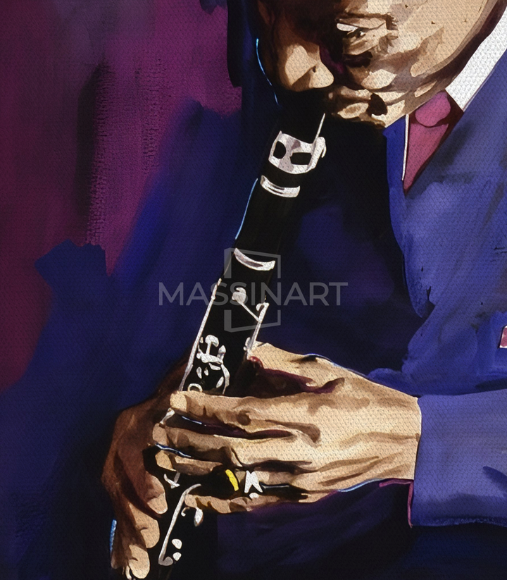 Tableau Velvet Jazz Massinart — emballage livraison prêt à accrocher